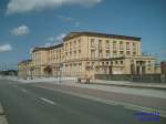 Empfangsgebude des Bahnhofs Wittenberge von der Straenseite aus gesehen