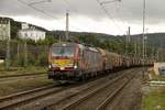 193 640  Connecting by Rail  Werbelok MRCE mit Stahlzug in Wuppertal Steinbeck, am 31.08.2017.