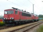 155 010+232 472 am 1.8.11 in Zwickau abgestellt