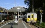 Am 17.10.2023 verlässt der SNCB-AM 66 648 den Aachener Hauptbahnhof in Richtung Spa-Géronstère.