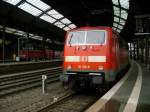 111 150-9 steht umgerstet mit RE4 nach Dortmund an Gleis 3 in Aachen Hbf