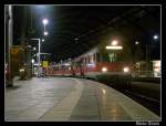 Gerade ist RE 11596 in Aachen Hbf eingefahren. Der Zug Endet in Aachen Hbf und wird nun abgestellt (29.12.2008)