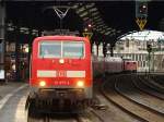 Ankunft von RE9 aus Siegen im 111er Sandwich am 12.01.2011 im Aachener Hbf.