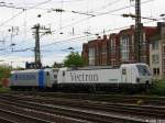 Siemens Vectron Prototyp-Lok (Baureihe 6193) in Aachen Hbf am 10.05.2012 (Lokomotive links: 185 687-1 von Railpool)