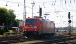 185 234-2 von Railion rangiert in Aachen-West bei Sommerwetter am 12.8.2012.