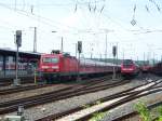 Blick auf den Abstell- und Gterbahnhof von Aalen. Aufgenommen am 20.06.07