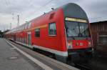 Hier ein RE3 (RE18315) von Stralsund Hbf. nach Elsterwerda, dieser Zug stand am 7.2.2014 in Angermünde. Zuglok war 112 133. 