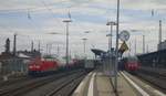 Aus dem Archiv: am 14.04.2013 schauten gleich 3 Züge mich an und warteten auf die Ausfahrt in Bamberg.