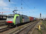 BLS Cargo 486 510 mit Containerzug am 23.03.17 in Basel Bad Bhf vom Bahnsteig aus fotografiert