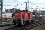 Nachschuss auf die Mannheimer 294 749-7 am 11.02.2014, als sie in Richtung Hochrheinbahn unterwegs war, in Basel Bad Bf.