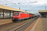 Durchfahrt am 25.10.2014 aus Richtung Rangierbahnhof Muttenz von der 185 037-9 mit einem gemischten Güterzug nach Mannheim Rbf in Basel Bad Bf gen Freiburg.