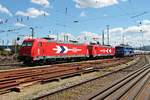 RheinCargo 2063 (185 605-3), RheinCargo 2053 (185 585-7) und WRS Ae 1042 007 (ex.