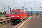 Durchfahrt am 17.08.2015 von 185 229-2 als Lokzug über Gleis 3 durch den Badischen Bahnhof von Basel in Richtung Weil am Rhein/Haltingen. Zuvor brachte sie einen Güterzug in den Rangierbahnhof Muutenz.
