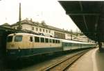 139 315 mit einer Regionalbahn aus Freilassing im Mai 1998 in Berchtesgaden.