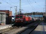 Ausgerechnet als ich 120 118 als Vorspannlok vor 101 092 und dem Steuerwagen mit dem IC 2213 Binz-Stuttgart,am 15.Januar 2012,bei der Einfahrt in Bergen/Rgen fotografierte,befand sich der Zug im