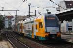 Hier 445 105-0 als RE2 (RE83973) von Cottbus nach Wittenberge, bei der Ausfahrt am 27.6.2014 aus Berlin Friedrichstraße. 