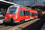 Hier 442 627-6 als RB21 (RB18671) von Wustermark nach Berlin Friedrichstraße mit 442 126-9 als RB22 (RB28819)  Airport-Express  von Berlin Schönefeld Flughafen nach Berlin Friedrichstraße, dieser Triebzugverband stand am 30.6.2015 in Berlin Friedrichstraße.