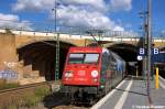 101 083-4  Packendes Sdafrika  mit dem IC 2209 von Berlin Gesundbrunnen nach Mnchen Hbf in Berlin Gesundbrunnen und hinten schiebt die 101 144-4  Hertha BSC . 20.09.2012