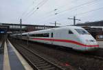 Hier 808 039-2  Essen  als ICE557 von Köln Hbf. nach Berlin Gesundbrunnen, dieser Triebzug stand am 18.12.2015 in Berlin Gesundbrunnen.