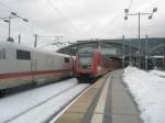 Hier ein RE1 von Brandenburg Hbf. nach Eisenhttenstadt, bei der Einfahrt am 3.2.2010 in Berlin Hbf.