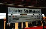 Bahnhofsschild Berlin Lehrter Stadtbahnhof