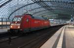 Hier 101 059-4 mit IC2242 von Berlin Ostbahnhof nach Osnabrück Hbf., dieser Zug stand am 29.3.2014 in Berlin Hbf. 