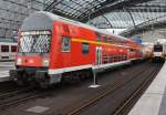 Hier RB18021 von Berlin Zoologischer Garten nach Berlin Ostbahnhof, dieser Zug stand am 14.7.2014 in Berlin Hbf. Schublok war 143 812-6.