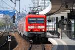 BERLIN, 17.04.2010, 114 022 als RB-14 nach Senftenberg bei der Einfahrt in den Ostbahnhof