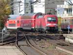 182 011 schiebt am 19.10.2013 eine RB aus dem Berliner Ostbahnhof.