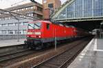 Hier 143 641-9 mit einer RB14 (RB18925) von Nauen nach Berlin Schönefeld Flughafen, bei der Ausfahrt am 15.3.2014 aus Berlin Ostbahnhof.