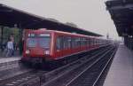 Neubau S-Bahn Ostberlin 270011 am 8.5.1989 in Schöneweide.