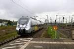 1442 660 (Bombardier Talent 2) von DB Regio Südost als RE 16110 (RE13) von Leipzig Hbf nach Magdeburg Hbf erreicht den Bahnhof Bitterfeld auf Gleis 1.