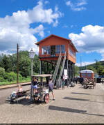 Dieses mechanische Reiterstellwerk stand ursprünglich gar nicht im Bahnhof Blumberg-Zollhaus, sondern im Bahnhof Konstanz.