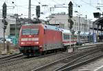 101 052-9 IC, Ausfahrt Hbf Bonn - 02.01.2014