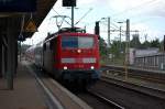 111 131-9 kam als RE 14207 in Braunschweig an und fuhr dann spter als RE 14210 zurck nach Bielefeld.