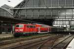 111 143 mit einer RB nach Bremen Vegesack am 31.07.2010 in Bremen HBF.