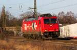 185-589-9 alleine unterwegs in Richtung Bremerhaven Hbf. 16.2.2014