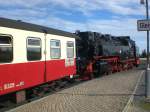 Die Harzer Schmalspurbahn auf dem Brocken im Herbst 2009. 