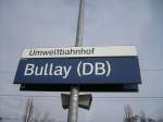 Bahnhofsschild Bahnhof Bullay