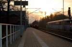 185 078 nhert sich mit einem Gterzug dem Bahnhof Burgkemnitz am 28.11.08. Die Fahrt ging Richtung Berlin.