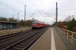 Dieser ungewhnliche Regionalzug fuhr am 06.12.08 durch Burgkemnitz. Er bestand aus einem Steuerwagen und 9 Dosto. 