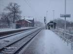 Winteridylle im Bahnhof Burgkemnitz am 10.02.2007.