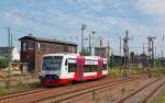 Ein Regioshuttle der Chemnitzer Citybahn erreicht am 31.07.10 den Chemnitzer Hbf.