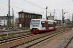 Am 16.04.2011 rangiert VT 515 der City-Bahn Chemnitz auf das Stumfgleis, um auf den wenigen Gleisen fr die durchgehenden Zge platz zuschaffen.