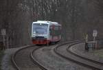 VT 513 der City-Bahn Chemnitz , aus Burgstädt kommend, fährt in Chemnitz Borna ein.
19.03.2016 13:39 Uhr.