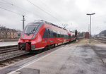 Nachschuss von 442 605 als RE 4835 (Sonneberg (Thür) Hbf - Bad Staffelstein), bei der Abfahrt in Coburg.