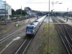 Br 101 101  Europa gelingt gemeinsam  mit IC 2370 am 09.08.2008 um 14.02 bei der Ausfahrt im Darmstdter Hauptbahnhof