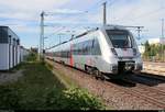 1442 801 (Bombardier Talent 2) der S-Bahn Mitteldeutschland (MDSB II | DB Regio Südost) als S 37251 (S2) von Dessau Hbf nach Leipzig-Stötteritz erreicht den Bahnhof Delitzsch unt Bf auf der