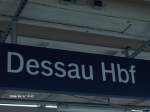 Der Bahnhof Dessau.