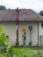 Formsignale aus ltern Zeiten? Heute gibt es auf der Schwarzwaldbahn und in Donaueschingen nur noch Lichtsignale